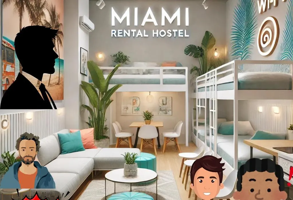203 Miami Shared Rooms For Men Central Comfortable, Affordable-1